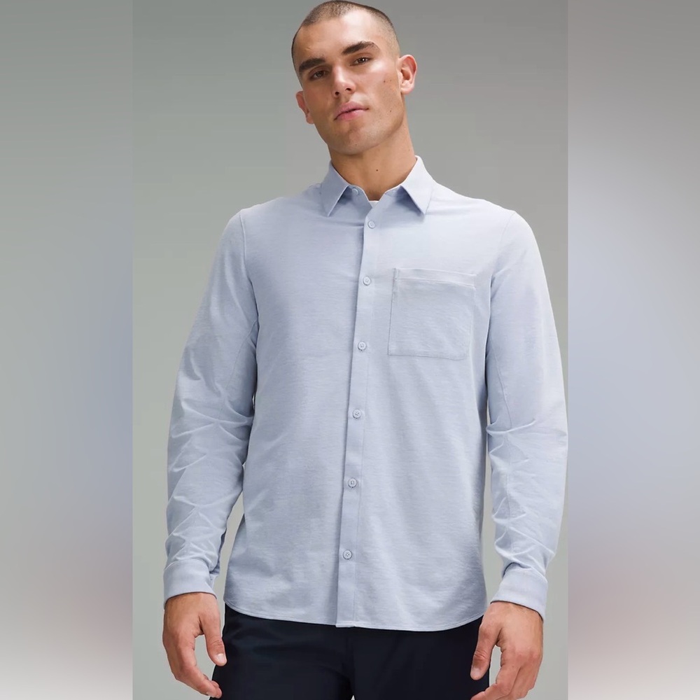 Lululemon Commission Shirt Small Slim Fit Stretch Button Down Pocket Men